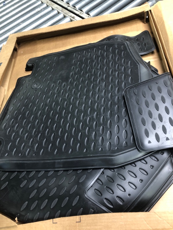 Photo 3 of Fits 2008-2020 Dodge Grand Caravan/ 2008-2016 Chrysler Town & Country (Stow'n Go Only) Floor Mats Custom Fit All-Weather Full Set Liners, Black Caravan 2008-20 Mats