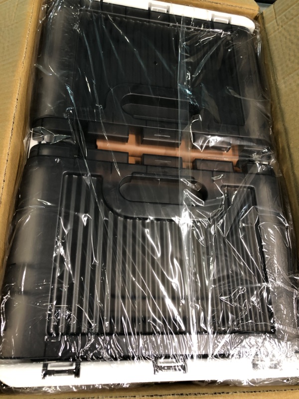 Photo 1 of Storage Bins with Lids - 3 Packs 8.5Gal Plastic Storage Bins for Closet Organizers and Storage, Folding Storage Box, Stackable Storage Bins with Open Front Door, Storage Bins with wheels, Collapsible Storage Bins for Office, School, Home Storage 8.5Gal-Gr