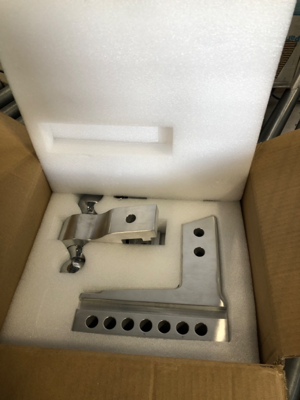 Photo 3 of YIZBAP Adjustable Trailer Hitch, Fits 2.5" Receiver, 6" Drop/Rise Drop Hitch, 18500 LBS GTW, Ball Mount, 2" and 2-5/16" Dual Towing Ball with Double Stainless Steel Locks 6 inch Drop