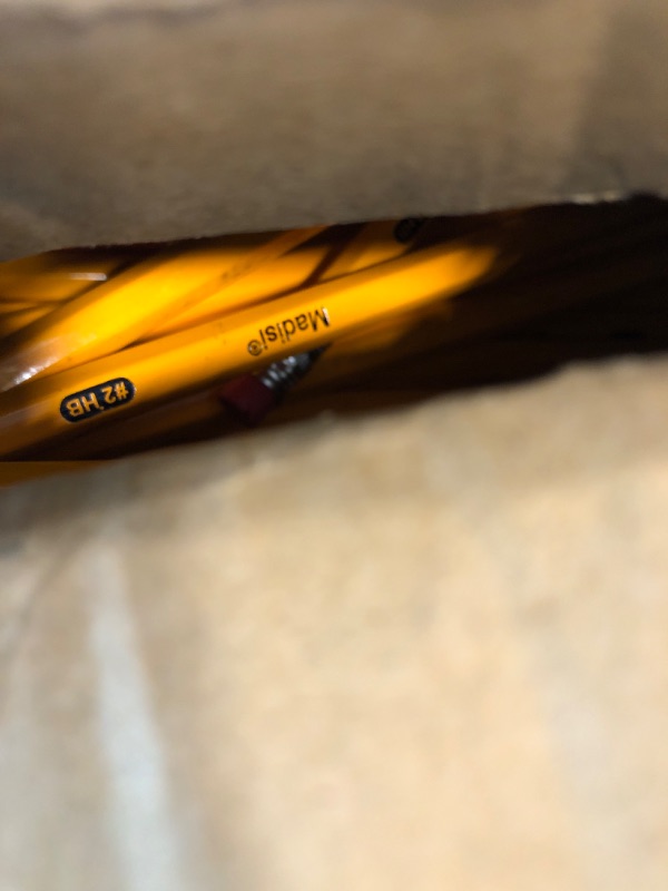 Photo 1 of Madisi Wood-Cased #2 HB Pencils, Yellow, Pre-sharpened, Bulk Pack, 1000 pencils