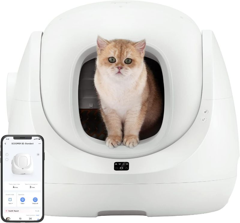 Photo 1 of 
CATLINK Automatic Self-Cleaning Cat Litter Box for Multiple Cats with APP, Odor Control, Health Monitoring, Extra Large, Smart Cat Litter Box (SE)