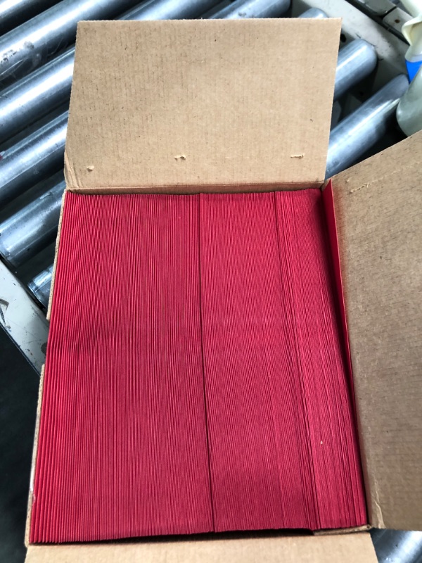 Photo 1 of LUXPaper #10 Business Envelopes | Peel & Press | 4 1/8" x 9 1/2" | Ruby Red | 80lb. Text | 250 Qty