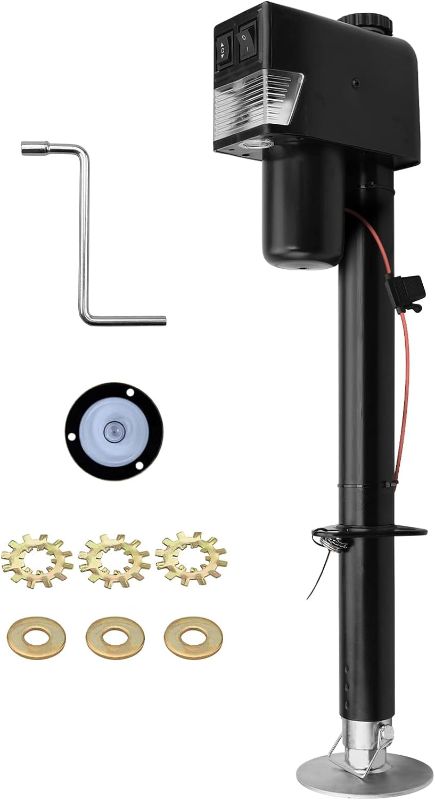 Photo 1 of 
RVMATE Electric A-Frame Trailer Jack up to 3500lbs Heavy Duty RV Electric Power Tongue Jack with Accessories Manual Crank Handle and Level, 18" Lift,...
Size:3500LB635Q9J