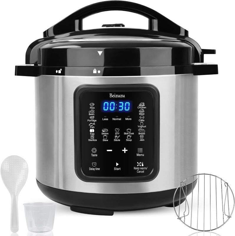 Photo 1 of 
Electric Pressure Cooker: 6 Quart 9-in-1 Multi-Functional Built-in 11 Presets Programs Pressure Pot, Multi Cooker, Slow Cooker, Rice Cooker, Steamer, Sauté,...