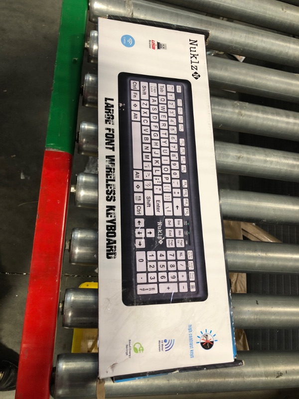 Photo 2 of Nuklz N Large Print Computer Keyboard | Visually Impaired Keyboard | High Contrast Black and White Keys Makes Typing Easy | Perfect for Seniors and Those Just Learning to Type