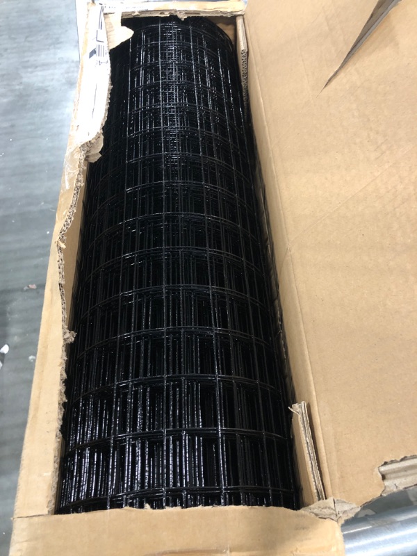 Photo 2 of 24'' x 50' 1.5inch Hardware Cloth 16 Gauge Black Vinyl Coated Welded Fence Mesh for Home and Garden Fence and Home Improvement Project