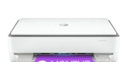 Photo 1 of HP ENVY 6055e Wireless Color Inkjet Printer, Print, scan, copy, Easy setup, Mobile printing, Best for home, Instant Ink with HP+,white New