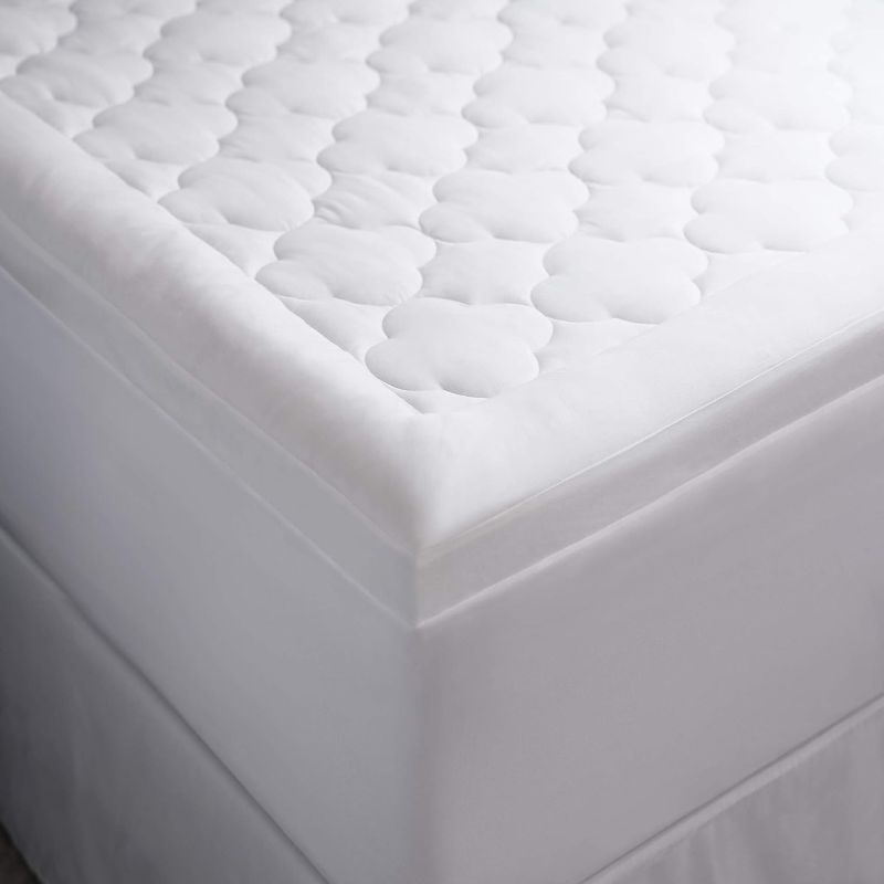 Photo 1 of Allied Home Gel Fiber Filled Plush Mattress Topper - Mattress Cover 300TC Cotton Hotel Mattress Topper - Down-Alternative Mattress Pad California King - 72” x 84