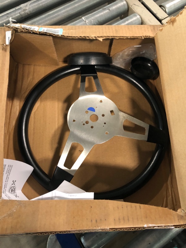 Photo 1 of Grant 846 Classic Series Nostalgia 15 inch Black Foam Grip 3-Spoke Design with Horn Button Steering Wheel