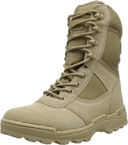 Photo 1 of Ridge Footwear Men’s Tactical Boots Dura Max 8” with Zipper Sand Suede Leather Waterproof Coyote Oil & Slip Resistant Boots