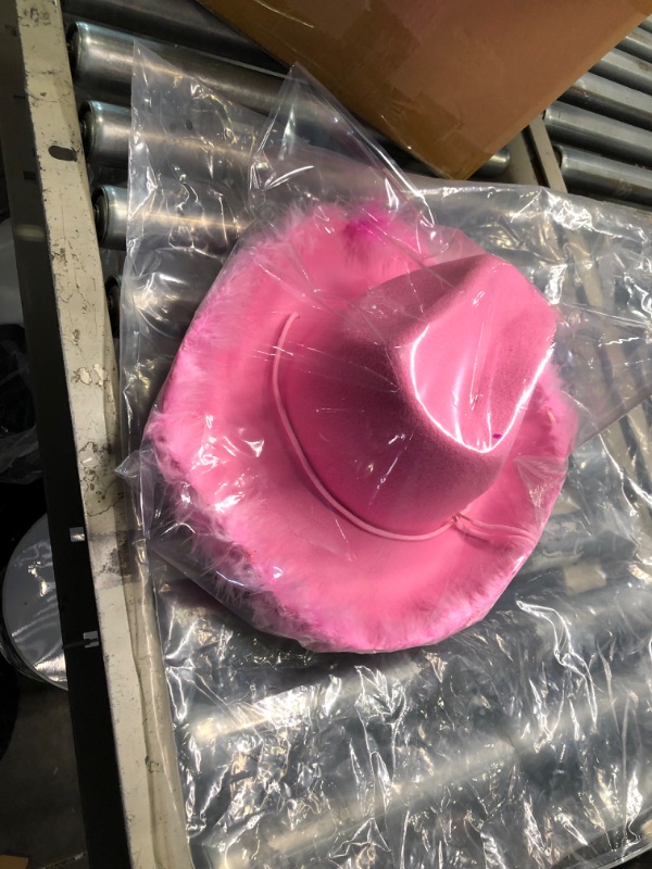 Photo 1 of 4E's Novelty Cowboy Hat with feathers With Heart Shaped Sunglasses for Women, Felt Cowgirl Hat for Party Costume Dress Up
