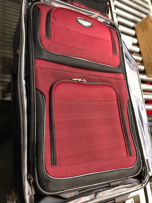 Photo 4 of **Great condition** Travel Select Amsterdam Expandable Rolling Upright Luggage, Burgundy, 8-Piece Set
