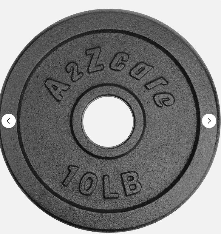 Photo 1 of 2 Pack - A2ZCARE Olympic Cast Iron Weight Plates 2-Inch Center-Hole 10 lbs