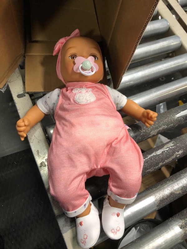Photo 3 of Baby Born My Real Baby Doll Harper - Dark Brown Eyes: Realistic Soft-Bodied Baby Doll Ages 3 & Up, Sound Effects, Drinks & Wets, Mouth Moves, Cries Real Tears, Eyes Open & Close, Pacifier