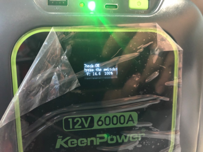 Photo 5 of KeenPower 6000A Super Capacitor Battery-Less Portable Jump Starter for 12V Car, Built-in 6 * 3000F Supercapacitor, No Pre-Charging Need, Extremely Safe, Always Ready Jump Start All 12V Car