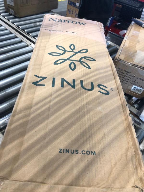 Photo 2 of ZINUS 5 Inch Youth Memory Foam Mattress / Kids’ Room & Bunk Bed Mattress, Narrow Twin White Narrow Twin Mattress