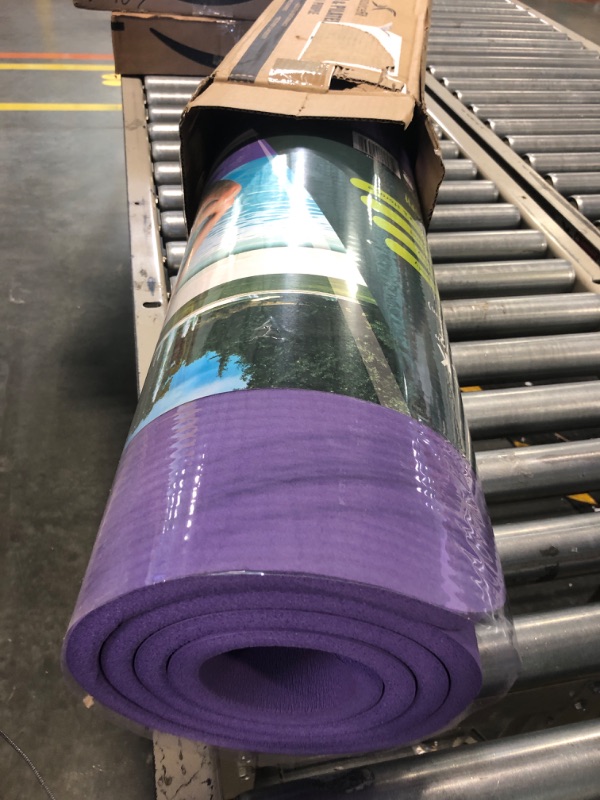 Photo 3 of ProsourceFit Extra Thick Yoga Pilates Exercise mat Purple 1/2"