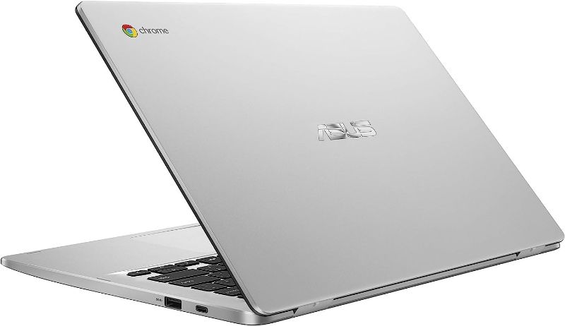 Photo 1 of Asus C523NA Chromebook 15.6'' HD Laptop, Intel Celeron N3350 Processor, 4GB RAM, 64GB eMMC Flash Memory, Intel HD Graphics, HD Webcam, Stereo Speakers, Chrome OS, Silver, (renewed)
