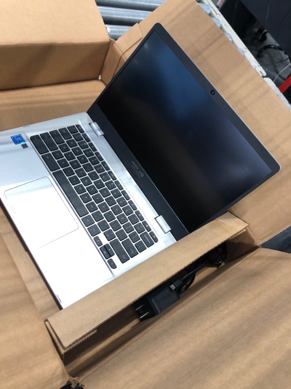 Photo 3 of Asus C523NA Chromebook 15.6'' HD Laptop, Intel Celeron N3350 Processor, 4GB RAM, 64GB eMMC Flash Memory, Intel HD Graphics, HD Webcam, Stereo Speakers, Chrome OS, Silver, (renewed)
