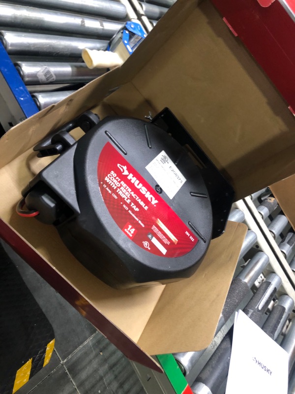 Photo 1 of 50 ft. 14/3 13 Amp Retractable Extension Cord Reel System