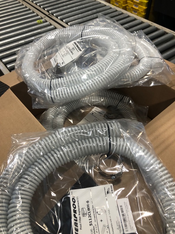 Photo 1 of (4 Pack! 4 Hoses, 8 Clamps) Sealproof 1.5" x 6 FT Pool Filter Pump Connection Hose for Above Ground Pools, 1-1/2 Inch ID Dia x 72" Premium Quality Kinkproof PVC, Made in USA | Cut to Desired Length, Includes 2 Hose Clamps