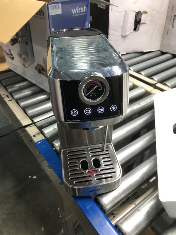 Photo 1 of wirsh Espresso Machine, 20 Bar Espresso Maker with Plastic Free Portafitler and Steamer for Latte and Cappuccino,Expresso Coffee Machine with Pressure Gauge,Touch Screen (Home Barista Plus)
