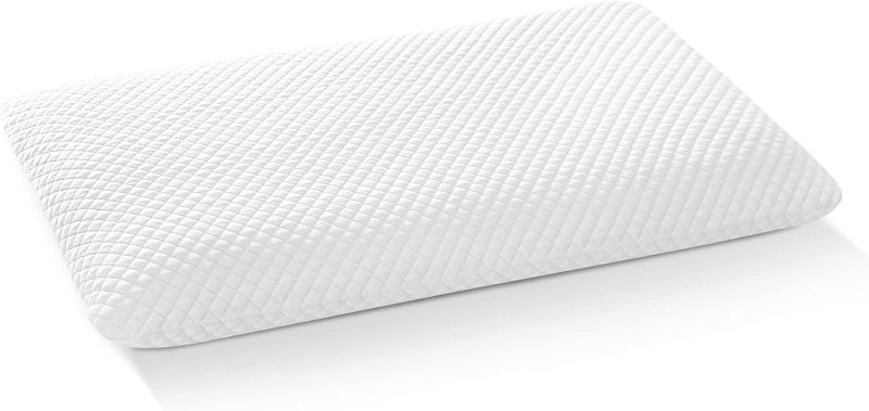 Photo 1 of AM AEROMAX 2.75 Inches Standard Size Hyper Slim Memory Foam Pillow for Stomach and Back Sleepers - Thin, Flat Design for Cervical Neck Alignment and Deeper Sleep.