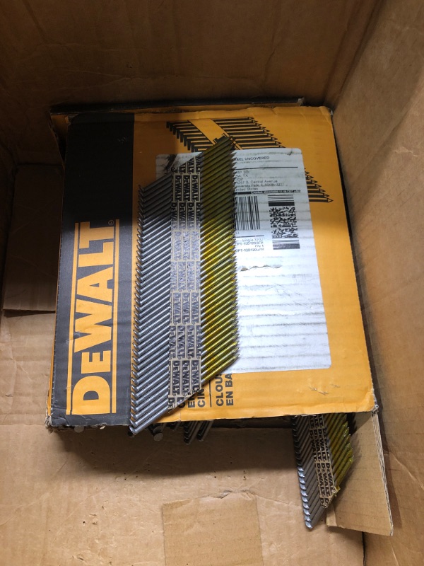 Photo 2 of DEWALT Framing Nails, Paper Tape, 30-Degree, Smooth Shank, Galvanized, Off-Set Round Head, 3-Inch x .120-Inch, 2000-Pack (DPT-10D120GFH)