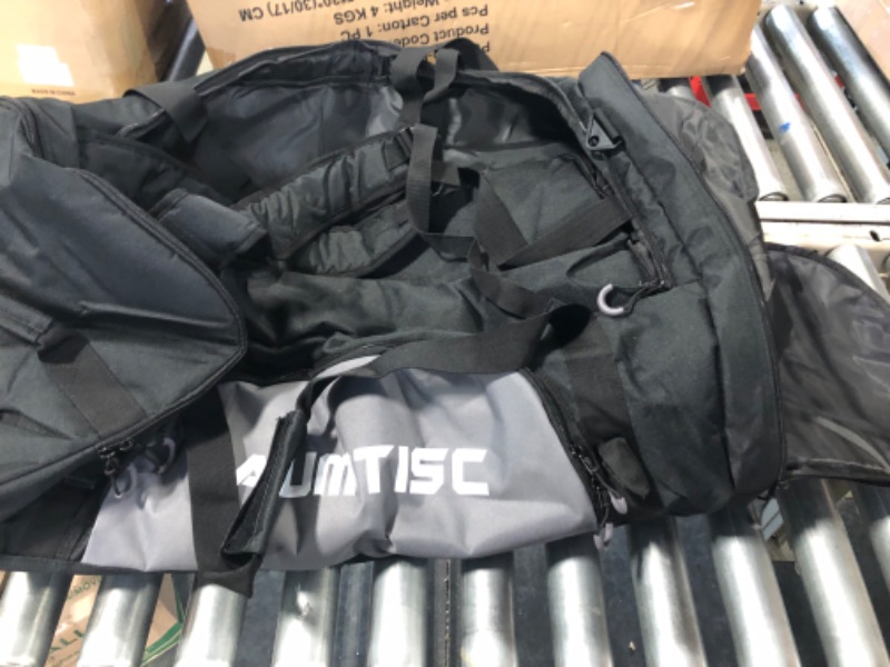 Photo 3 of AUMTISC Lacrosse Bag, Use as a Backpack or Duffel Bag, 2 Stick Holders and Separate Cleats Compartment, 75L Large Capacity to Holds All Lacrosse Equipment