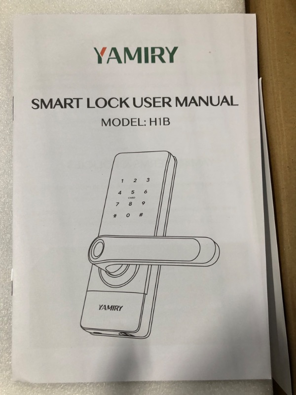 Photo 3 of Yamiry Keyless Entry Door Lock, Biometric Door Lock with Fingerprint, Keypad Door Lock with Handle, WiFi Door Locks for Front Door, Digital Passcode Code Smart Door Lock