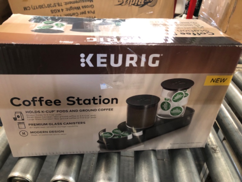 Photo 2 of Keurig K-Cup Pod & Ground Coffee Storage Unit, Coffee Storage, Holds up to 12 ounces of Ground Coffee & 12 K-Cup Pods, Black Coffee Station