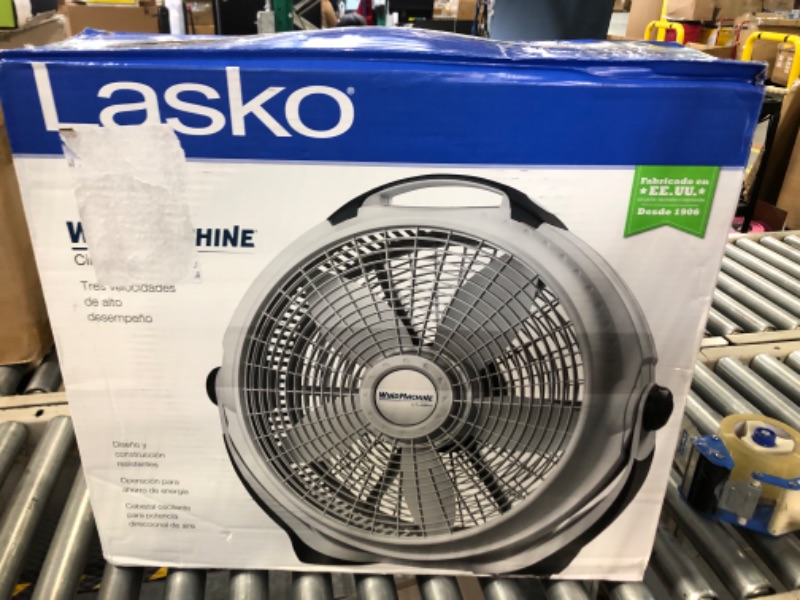 Photo 2 of Lasko Wind Machine Air Circulator Floor Fan, 3 Speeds, Pivoting Head for Large Spaces, 20", 3300, White