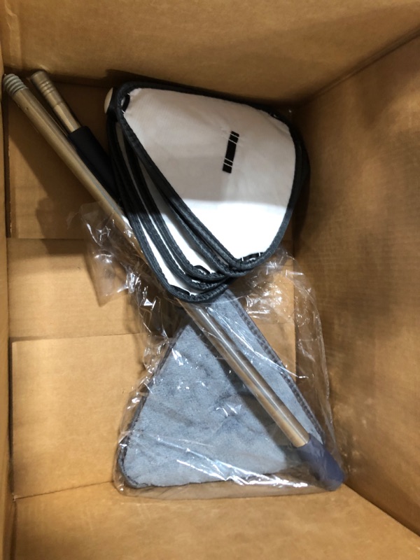 Photo 1 of Adjustable Rotatable Triangle Cleaning Mop: Shape with Long Handle and 360 Degree Rotating Base - Ideal for Walls Ceilings - Floors and Baseboards - Microfiber Cleaner for Dust-Free Cleaning
