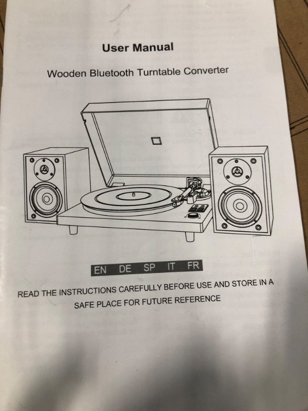 Photo 4 of DIGITNOW Bluetooth Record Player for Vinyl with Speakers, Wireless Turntable with 36W High Fidelity Stereo Speakers,Wood Vinyl Player with Magnetic Cartridge & Adjustable Counter Weight,RCA output