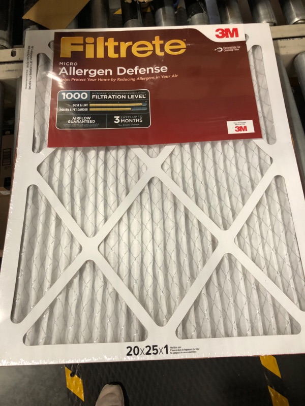 Photo 2 of 3M Filtrete Allergen Defense Filter AD03-2PK-6E-NA, MPR 1000, 20 in x