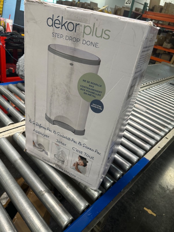 Photo 2 of Dekor Plus Hands Free Diaper Pail - White