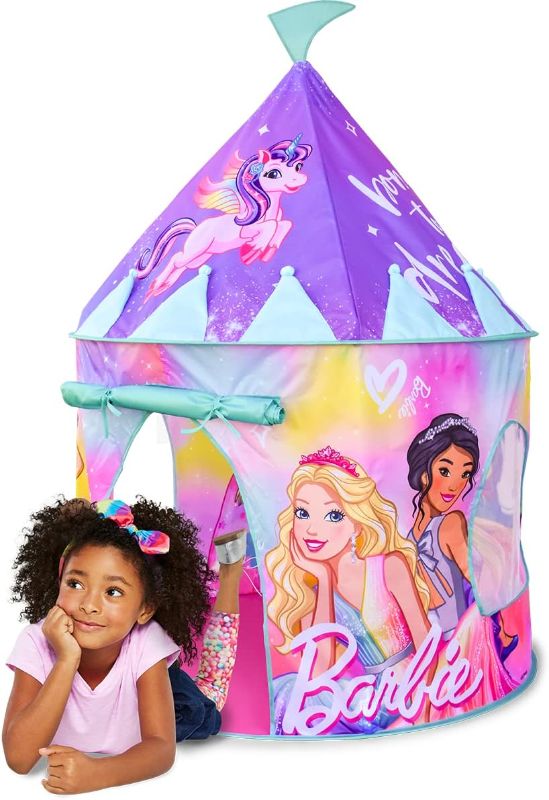 Photo 1 of Barbie Pop Up Castle - Dreamtopia Pink Princess Play Tent for Kids | Folds Into Carrying Case - Sunny Days Entertainment