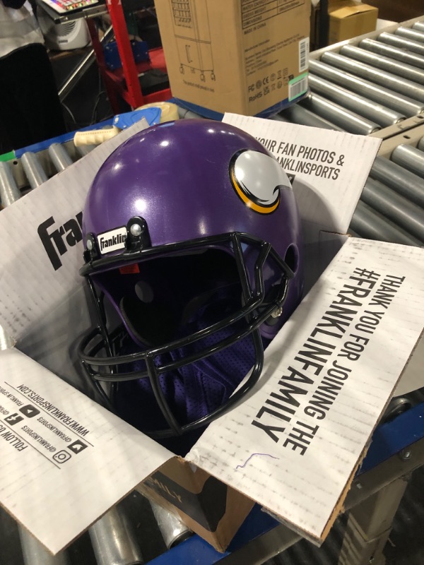 Photo 3 of Franklin Sports NFL Kids Helmet + Jersey Sets - Youth NFL Team Uniform Sets - Costume Set - Helmet, Jersey + Chinstrap-Medium
