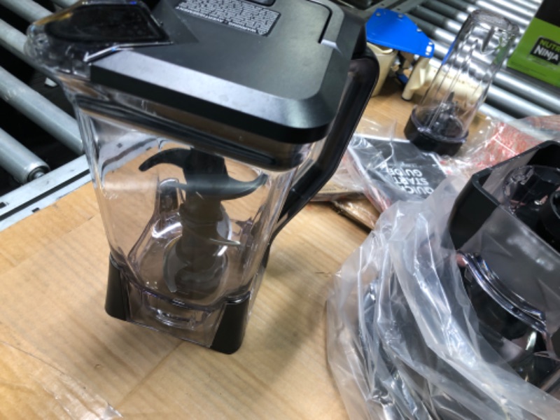 Photo 4 of **SOLD FOR PARTS ONLY** BASE NOT INCLUDED Ninja BL770 Mega Kitchen System, 1500W, 4 Functions for Smoothies, Processing, Dough, Drinks & More, with 72-oz.* Blender Pitcher, 64-oz. Processor Bowl, (2) 16-oz. To-Go Cups & (2) Lids, Black BL770 Black