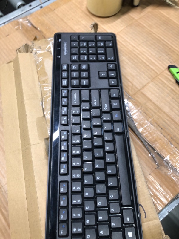 Photo 3 of Amazon Basics Wireless Computer Keyboard and Mouse Combo - Quiet and Compact - US Layout (QWERTY)