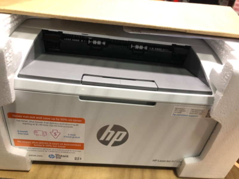 Photo 3 of HP LaserJet M110we Wireless Black and White Printer with HP+ and Bonus 6 Months Instant Ink (7MD66E) New Version: HP+, M110we