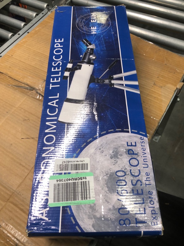Photo 1 of Telescope 80mm Aperture 600mm - Astronomical Portable Refracting Telescope Fully Multi-coated High Transmission Coatings AZ Mount with Tripod Phone Adapter, Wireless Control, Carrying Bag. Easy Set Up White