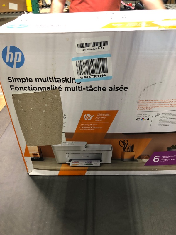 Photo 2 of HP DeskJet 4155e Wireless Color All-in-One Printer & 67XL Tri-Color High-Yield Ink Cartridge | 3YM58AN & 67XL Black High-Yield Ink Cartridge | 3YM57AN Printer + Tri-color Ink + Black Ink