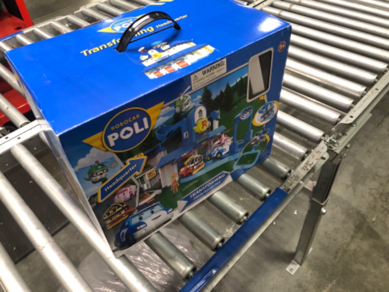 Photo 2 of Robocar POLI Toys Exclusive, Transforming Headquarter Station Playset, Rescue Center Race Track Set (with Jin Figure) for Diecast Metal Toy Cars #1_headquarter Playset