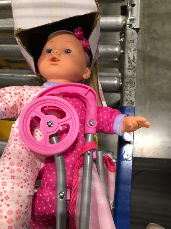 Photo 1 of My First Baby Doll Stroller - Soft Body Talking Baby Doll Included Fun Play Combo Set for Babies Infants Toddlers Girls Kids