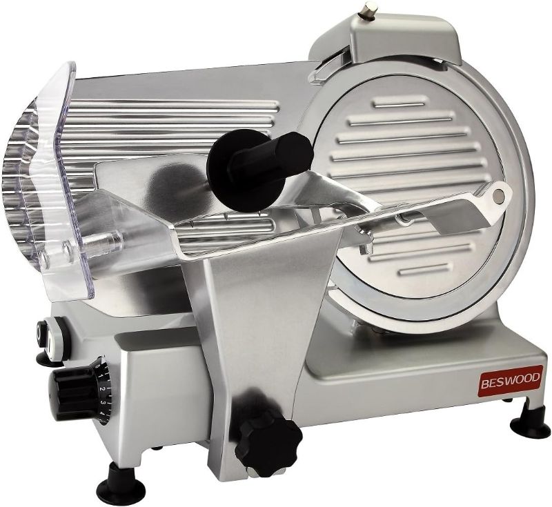Photo 1 of BESWOOD 10" Premium Chromium-plated Steel Blade Electric Deli Meat Cheese Food Slicer Commercial and for Home use 240W BESWOOD250