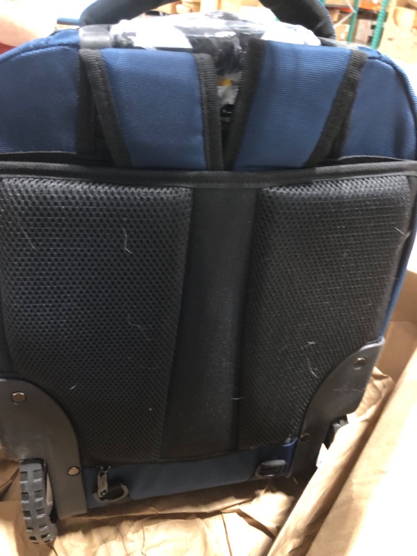 Photo 1 of AOKING 18/20 Inch Large Wheeled Water Resistant Travel Business Rolling Wheeled Backpack with Laptop Compartment Bag(20 inch, Blue) 20 inch Blue