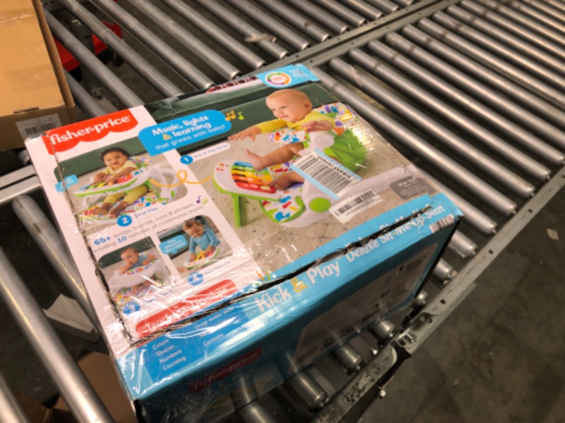 Photo 1 of Fisher-Price Portable Baby Chair, Deluxe Sit-Me-Up Seat with Kick & Play Piano Learning-Toy and Snack Tray for Babies and Toddlers