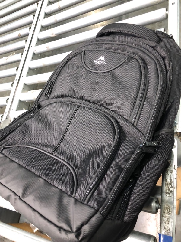 Photo 1 of MATEIN Wheeled Backpack, 18 inch Laptop Backpack with Wheels for High School or College, Rolling Travel Backpack, Carryon Trolley Luggage Suitcase Compact Business Computer Bag for Men Women,Black 18-inch Black