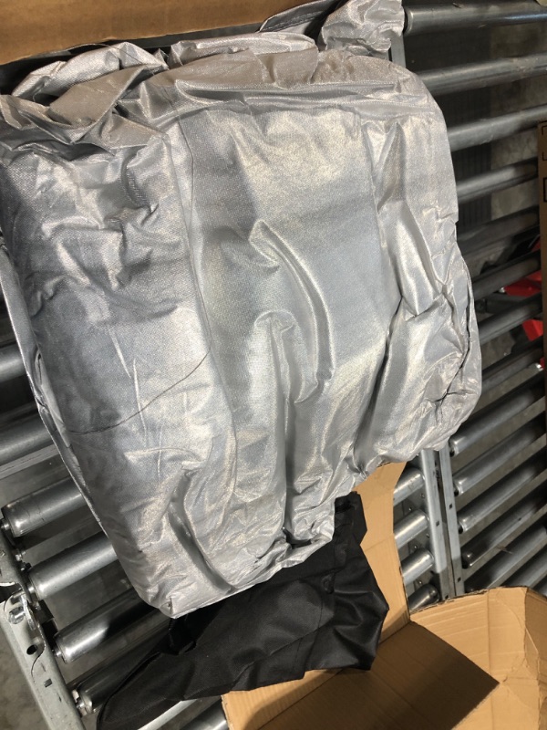 Photo 1 of Kayme 6 Layers SUV Car Cover Waterproof All Weather for Automobiles, Outdoor Full Size Cover Rain Sun UV Protection with Zipper Cotton, Universal Fit for SUV Jeep (182-190 inch) A5 Fit Suv Jeep-Length (182" To 190") Aluminum-Silver